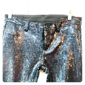 Black sequin pants Size 28